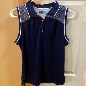 Sleeveless golf shirt